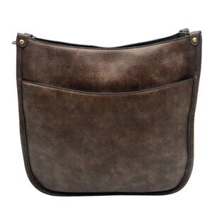 Charleston Brown Faux Leather Crossbody Bag
